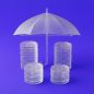 Viver de renda: guarda-chuva protegendo moedas, em alusão aos cuidados para proteger os investimentos