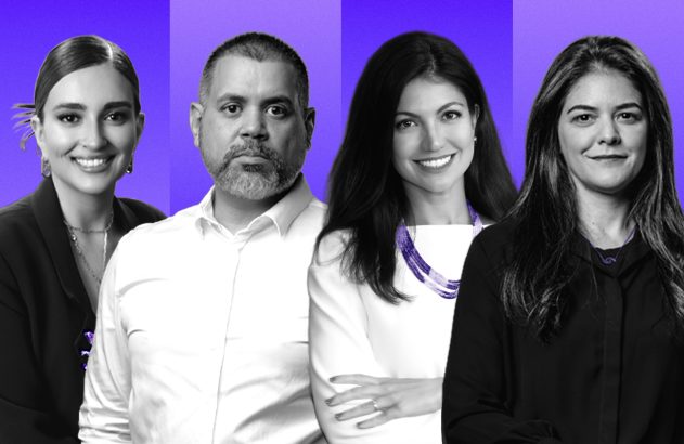Imagem sobre a masterclass Estratégias para Viver de Renda, com Louise Barsi (AGF), Eduardo Mira (Clube FII), Marília Fontes (Nord) e Patrícia Whitaker (Nubank)